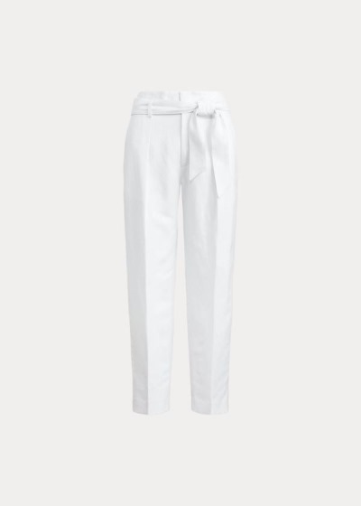 Ralph Lauren Linen-Twill Cropped Bukser Dame Danmark (RHITC0178)